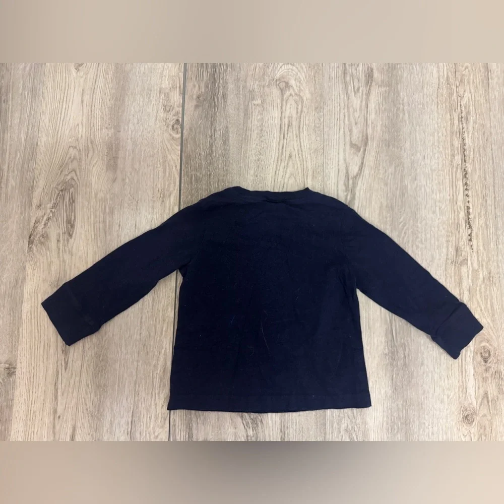 Gymboree Navy Long Sleeve Shirt with Orange Tie Turkey Design
